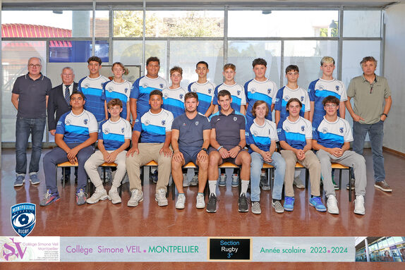 Section rugby des 3ème de l'année 2023/2024!